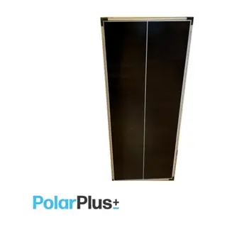 POLARPLUS Solcellepanel Sort - 100W 45x116cm med halv-celler og blank ramme