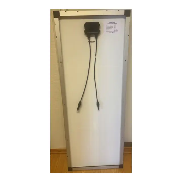 POLARPLUS Solcellepanel Sort - 100W 45x116cm med halv-celler og blank ramme 