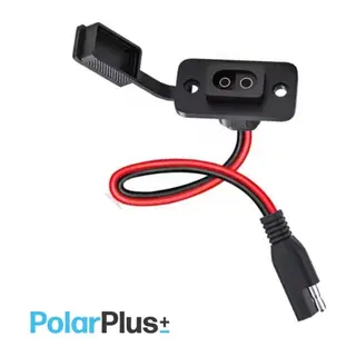 POLARPLUS Veggkontakt QCS - 30cm r&#248;d-sort 2 x 4mm&#178;
