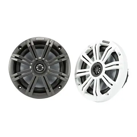 KICKER 45KM654 marine høyttaler (par) 6,5" 4ohm (hvit og koksgrå grill inkl.) 