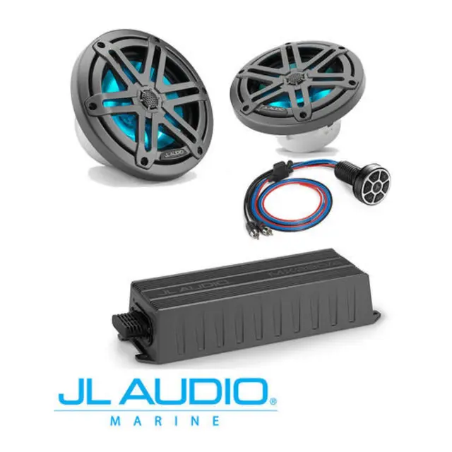 JL AUDIO Marinepakke MED LED Bluetooth, forsteker - 6,5" høyttalere 