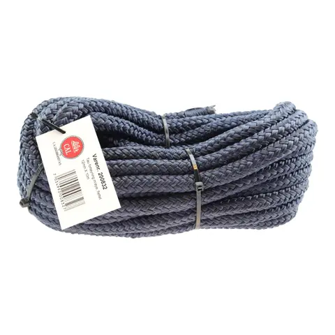 Fort&#248;yningstau m/&#248;ye, flettet 12mm X 10m Farge: Marine Bl&#229;