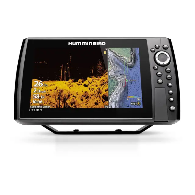 HUMMINBIRD Helix 9 Chirp Mdi+ GPS G4N Med hekkgiver - Mega Down Image 