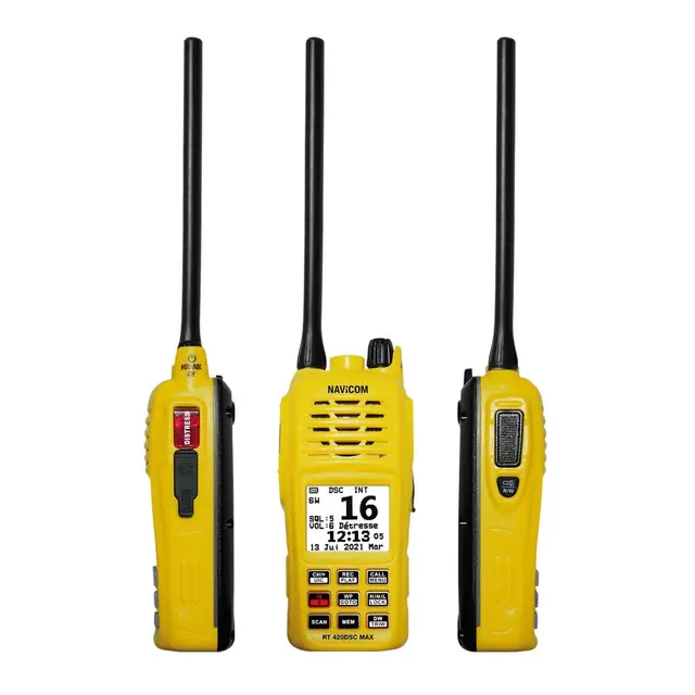 NAVICOM Bærbar VHF 6W - Ipx8 Flyter - DSC - GPS 