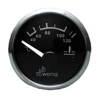 WEMA Vanntemperaturm&#229;ler Silverline, Sort