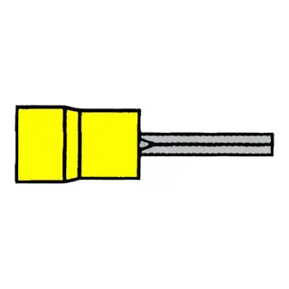 Endehylse gul - 5,5 mm2 10 stk