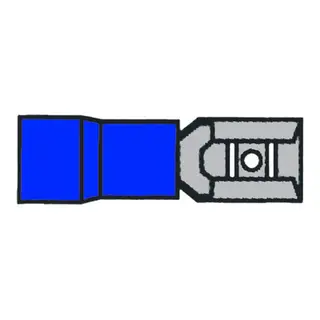 Flatstifthylse bl&#229; - 6,4 x 0,8mm 10 stk