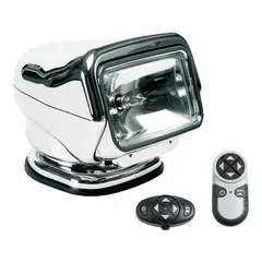 GOLIGHT STRYKER Fjernstyrt lyskaster 12V Krom - 2 tr&#229;dl&#248;se fjerkontroller