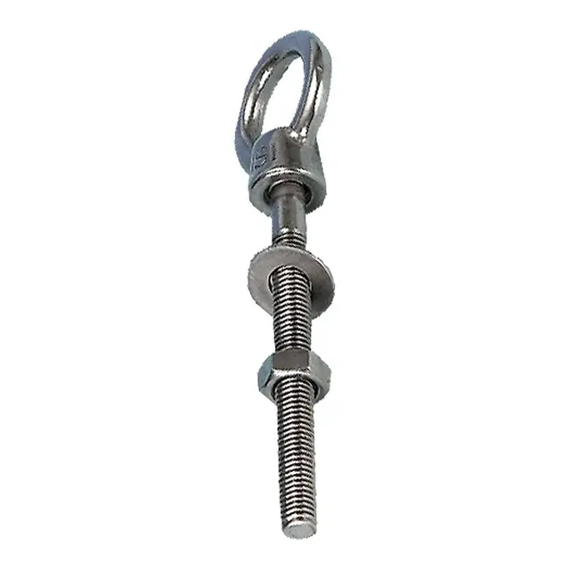 Øyebolt med flens 8M x 80mm Polert rustfritt stål 