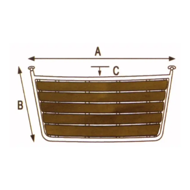 Badeplattform syrefast - teak seil Ø rør131 x 60 cm - Ø rør 32 mm 