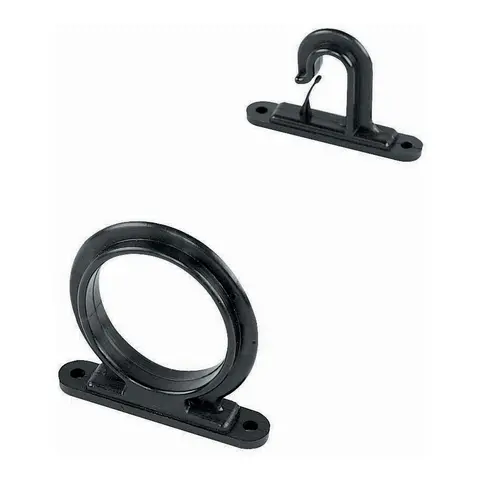 Holder for fiskestang to deler, sort