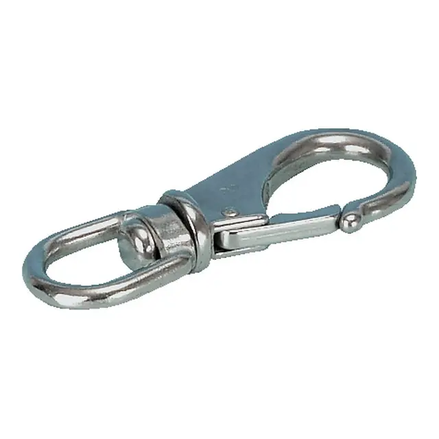 Karabinkrok 316 med svivel no. 2 98 mm - 12 mm åpning 