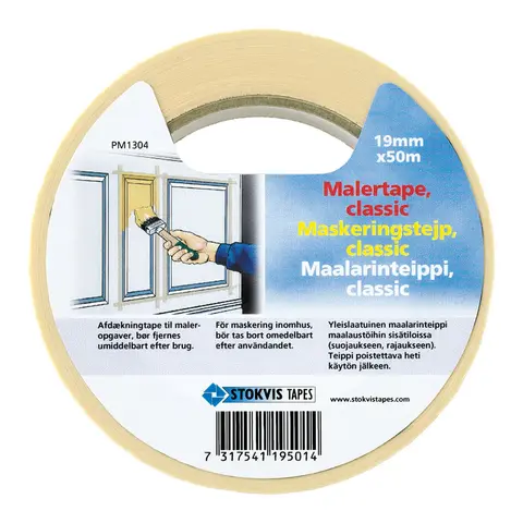 STOKVIS Maskeringstape, beige 25 mm x 50 m
