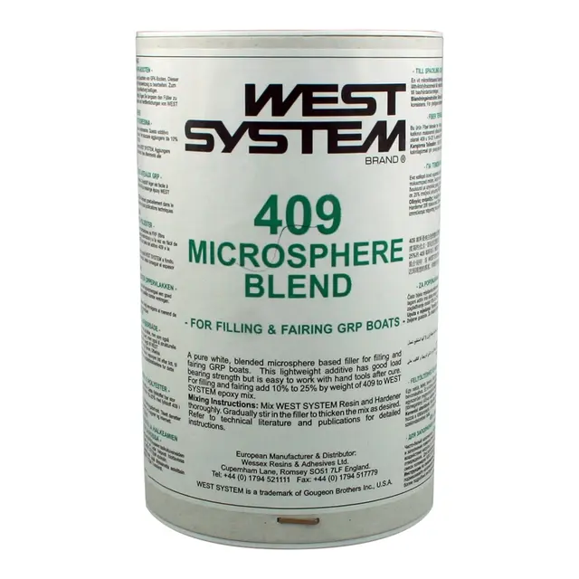WEST SYSTEM 409 Filletilng blend fyll/sparkel for polyester, 400 g 