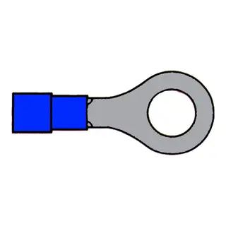 Ringsko bl&#229; - &#216;10,5mm 10 stk