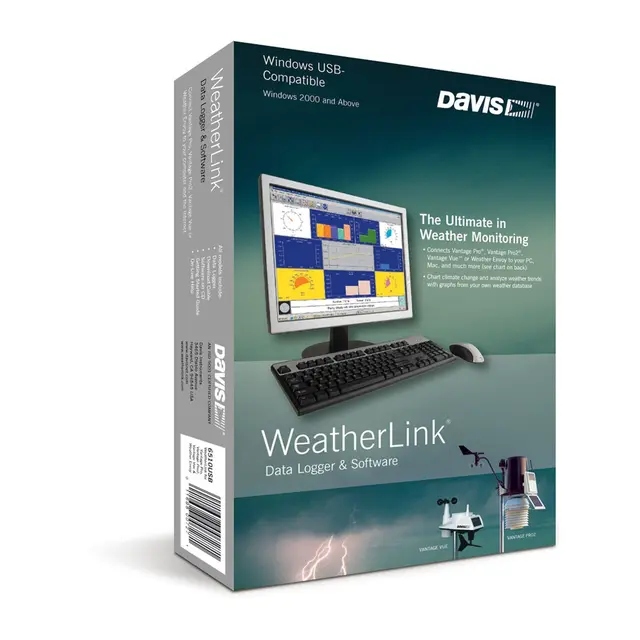 DAVIS WeatherLink for VP2 - Windows, USB værdata fra display til PC (USB) 