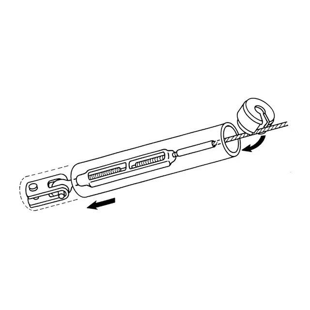 Strekkfiskhylse, Ø44 x 610 mm 