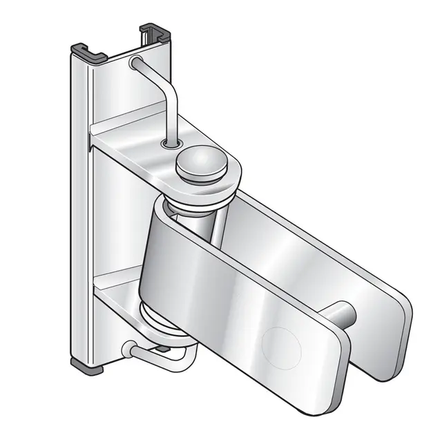 SELDÈN Spinakerbomsleide T-skinne 25 mm m/beslag for vertial lagring til mast 