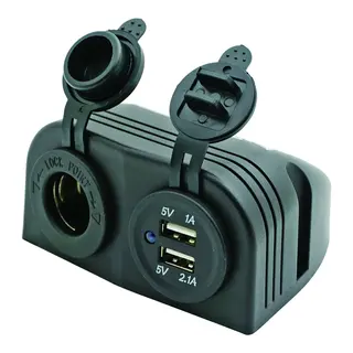 1852M Str&#248;muttak + dobbel USB Utenp&#229;liggende