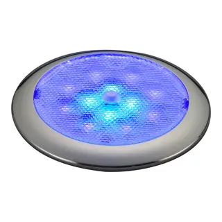 SEAWORLD Lampe hvit/bl&#229; LED, krom Procyon II, m/bryter