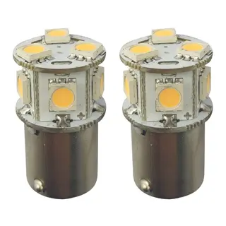 1852M LED P&#230;re u/kuppel 12/24V - 2pk BA15S - Varmhvit - 140 lumen