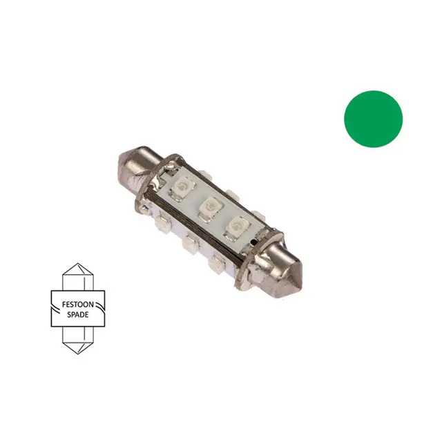 NAUTICLED Pære, festoon - 42mm grønn 1,2W 