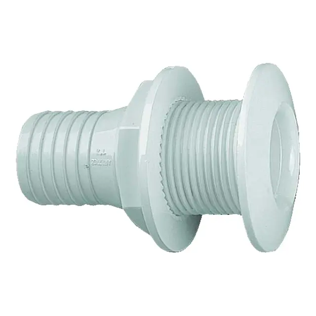 NUOVA RADE Skroggjennomføring Hvit nylon for Ø16mm (5/8") slange 
