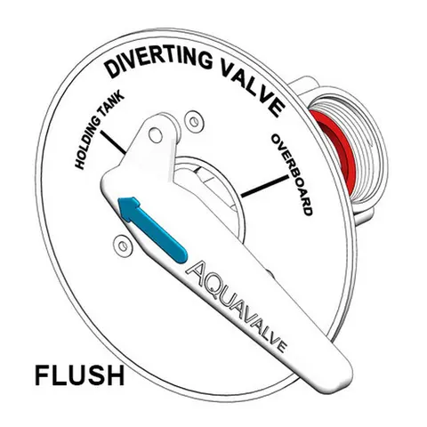 TRUDESIGN Y-Ventil for innfelling - 1&#189;&quot; 90313 - Hvit m/vendekran