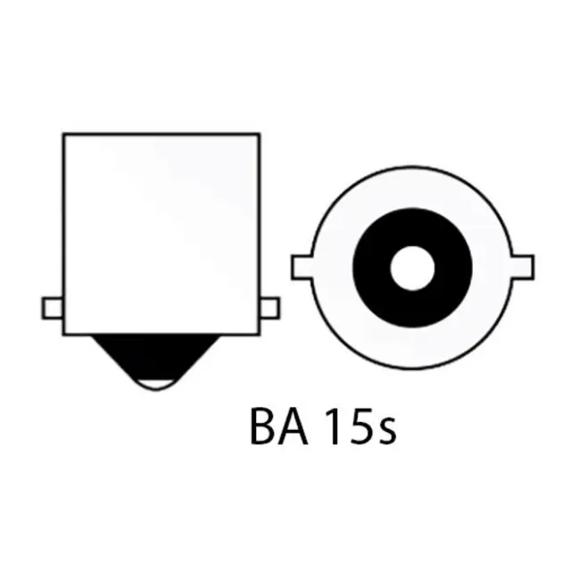 1852M LED Pære u/kuppel 12/24V - 2pk BA15S - Varmhvit - 140 lumen 