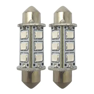 1852M LED Lanternep&#230;re 12/24V, 2-pk Festoon - Kaldhvit - lum