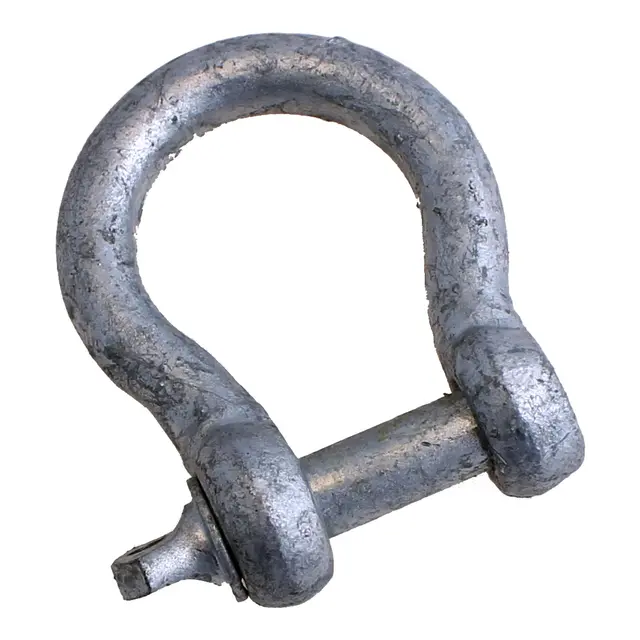 H-sjakkel, Ø8mm bolt galvanisert stål - 52mm - 17mm åpning 