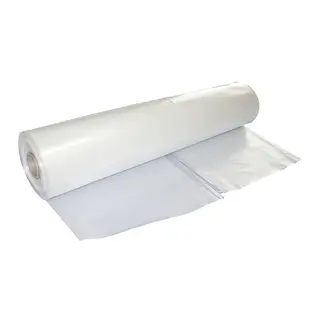 Krympeplast 50m - hvit ulike bredder