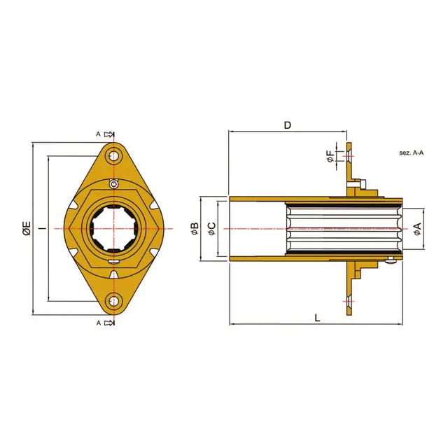 TOR MARINE Stevnlager justerbar 40mm Akseldiameter: 40mm 