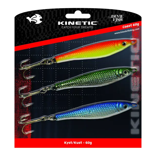 KINETIC Sluksett DF Coast Kyst 3pk, 60g 