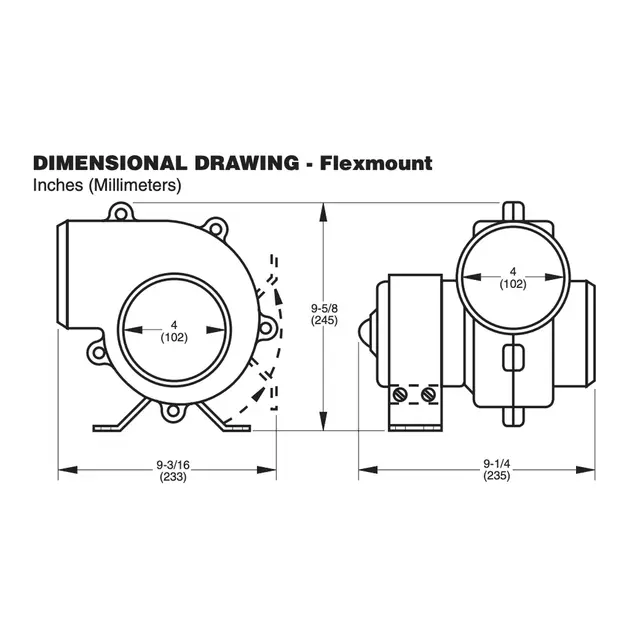 JABSCO Blower 250, 12V tilluft 35770-0092 - avtrekk vifte 