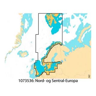 C-MAP Discover X - Elektronisk kart M-EN-T-050-D-MS: Nord- og Sentral-Europa