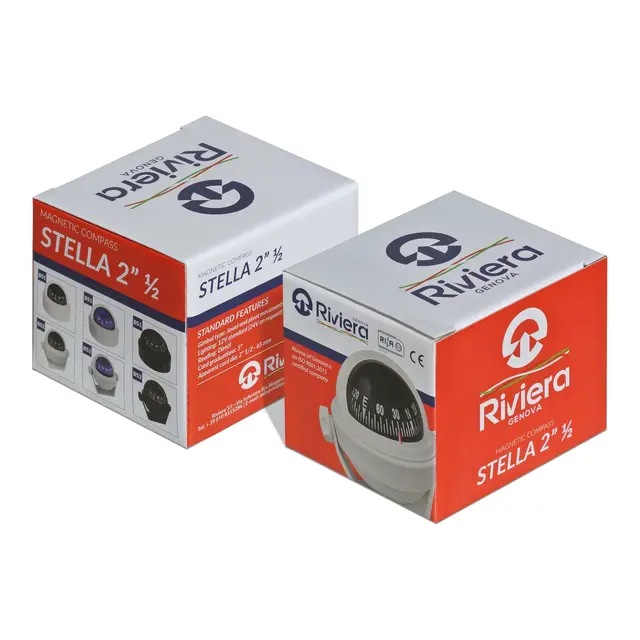 RIVIERA Stella BS1 kompass - hvit Ø65mm rose 
