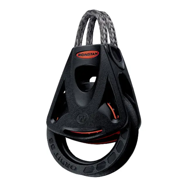 RONSTAN Blokk Orbit 55 enkel Ø55mm trinse - 10mm tau - kulelager(BB) 