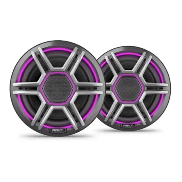 FUSION Apollo Høyttalere - 6,5" LED-Høyttalere - Sportsgrå gitter 