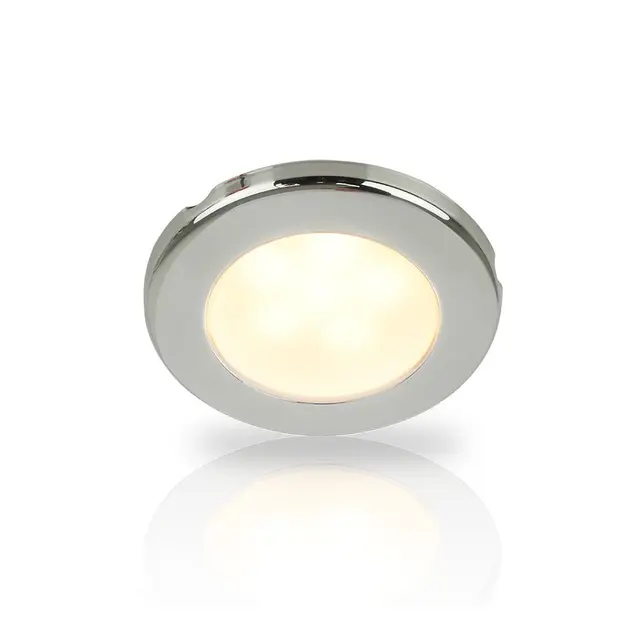 HELLA MARINE EuroLED 75 Downlight Varmhvit lys - 12V - polert stålring 316 