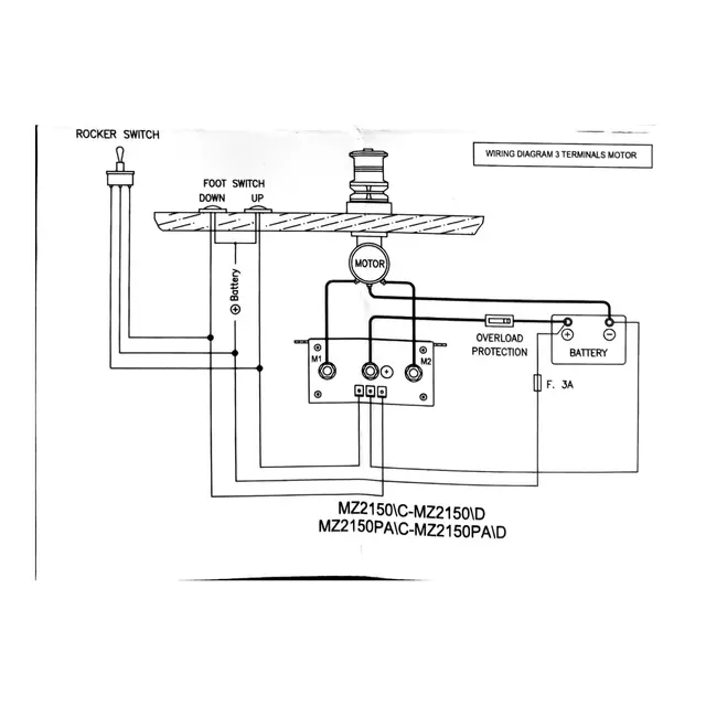 ITALWINCH 3-polet ankervinsjrele 12V, 150A - Rele for ankervins 