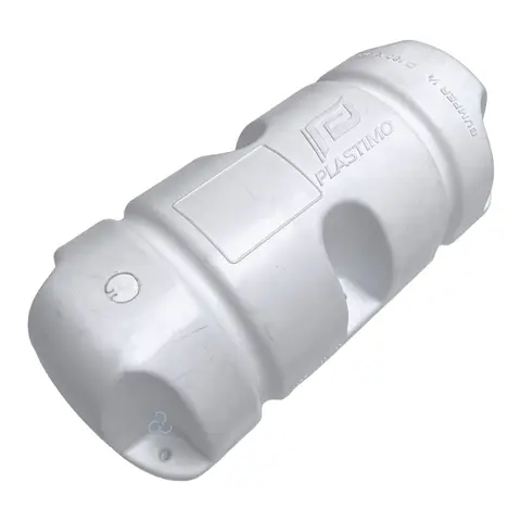 PLASTIMO Bumper&#174; - Hvit 1/2 - 180x400mm Luftfylt bryggefender - Rett