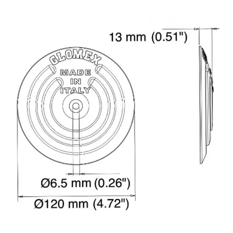 GLOMEX Dynaplate rund &#216;128mm