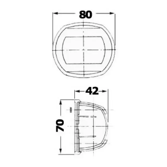 OSCULATI Sphera 12 Lanterne Hvit, Babord 