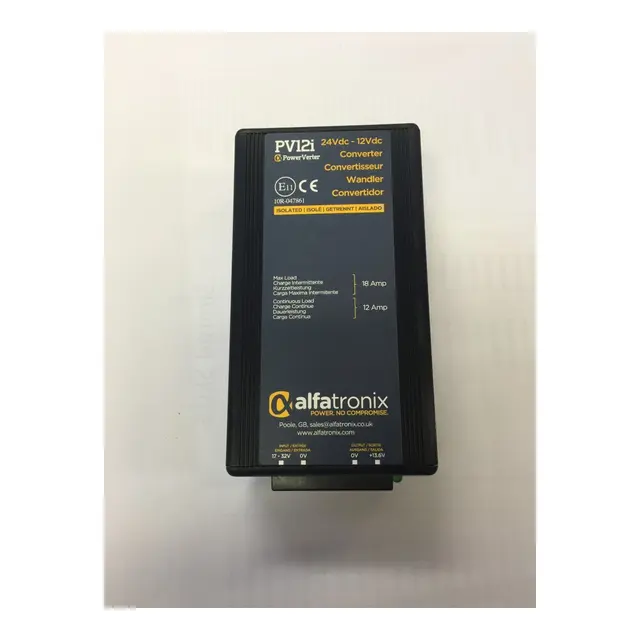 ALFATRONIX PV12i m/galvansik skille omformer 24V til 13.6V 12/18A 
