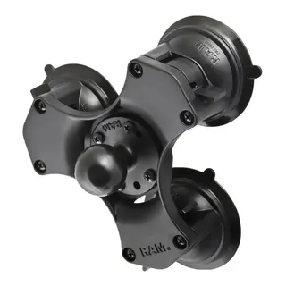 RAM MOUNTS Twist-lock suge C-base Trippel sugekopp kulebase