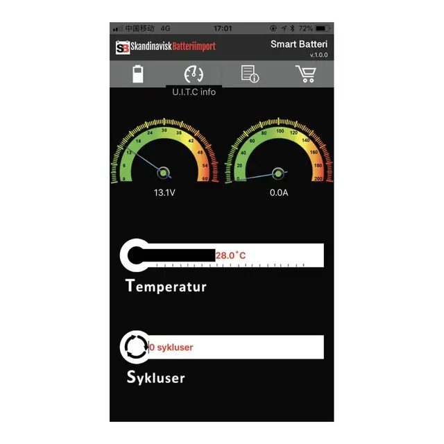 SKANBATT Lithium Batteri 12V 200AH 200A BMS - 5års garanti med Bluetooth 