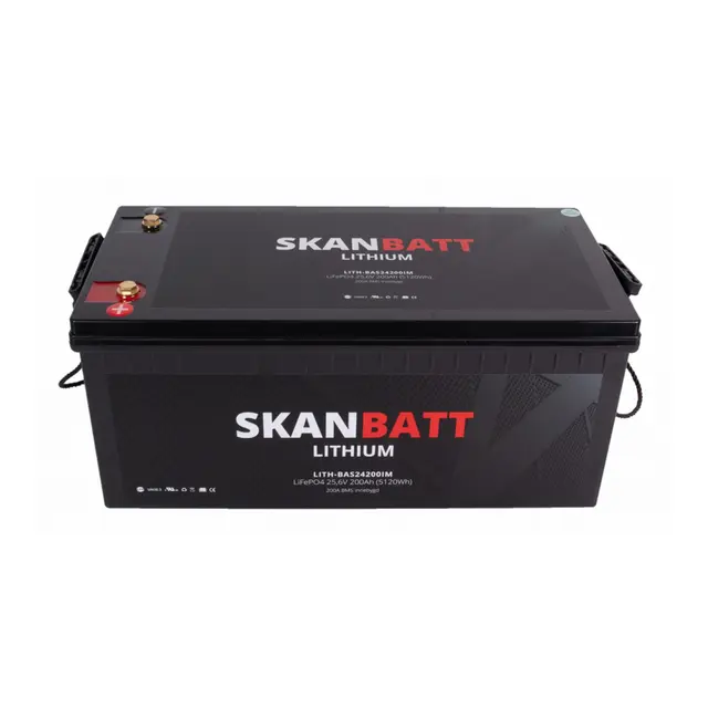 SKANBATT Lithium Batteri 200Ah - 24V BMS 200A 