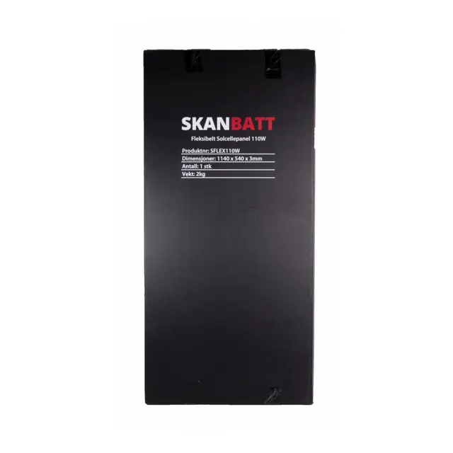 SKANBATT Fleksibelt Solcellepanel 110W ETFE - 1140x540x3mm 