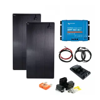 SKANBATT Solcellepanel Pakke Fleksibelt 320W - 1460x540x3mm&#160;- Victron 30A MPPT